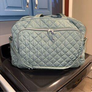 Vera Bradley Olive Leaf Grand Weekender Travel Bag in Performance Twill